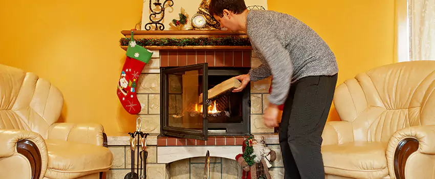 Rusted Metal Fireplace Restoration in Stanton, California