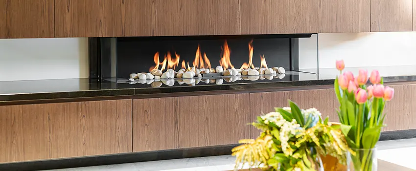 Double-height Fireplace Design Refurbishment in Stanton, California